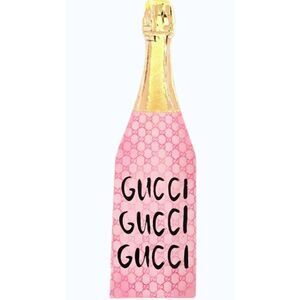 At Home Gucci, Gucci, Gucci Champagne Bottle Wooden Decor